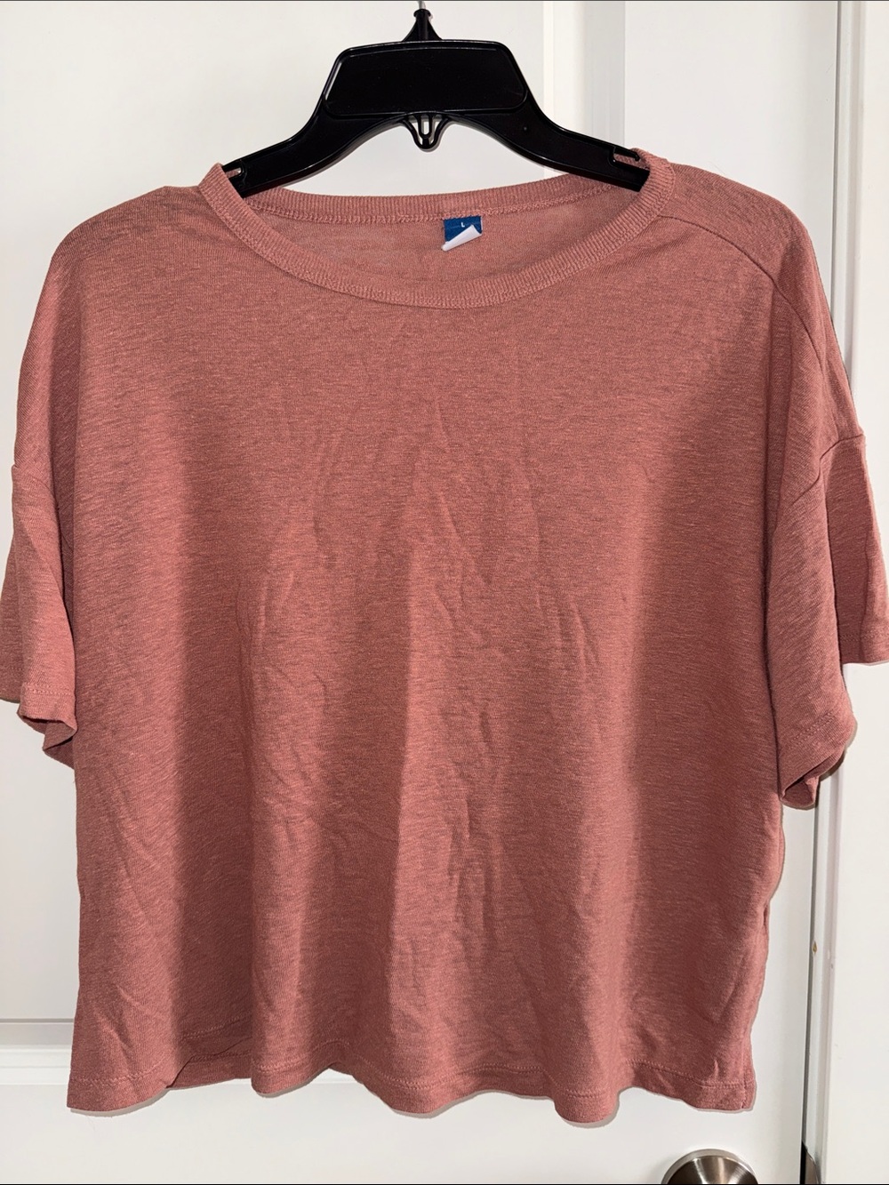 Old Navy Dusty Rose Boxy Short Sleeve Top
